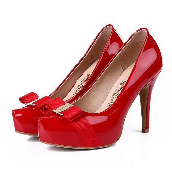 Salvatore Ferragamo Patent Leather Pump FL0418 Red