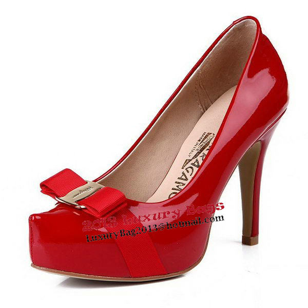 Salvatore Ferragamo Patent Leather Pump FL0418 Red