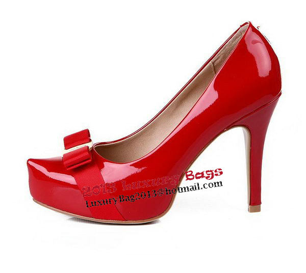 Salvatore Ferragamo Patent Leather Pump FL0418 Red