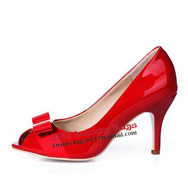 Salvatore Ferragamo Patent Leather Pump FL0427 Red