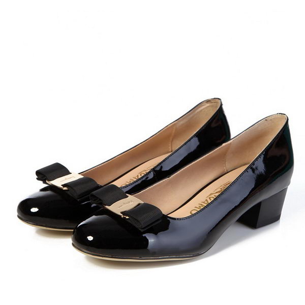 Salvatore Ferragamo Patent Leather Pump FL0430 Black