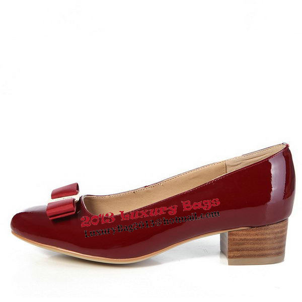 Salvatore Ferragamo Patent Leather Pump FL0430 Burgundy