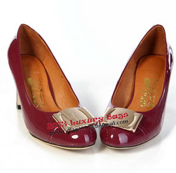 Salvatore Ferragamo Sheepskin Leather Pump FL0437 Burgundy