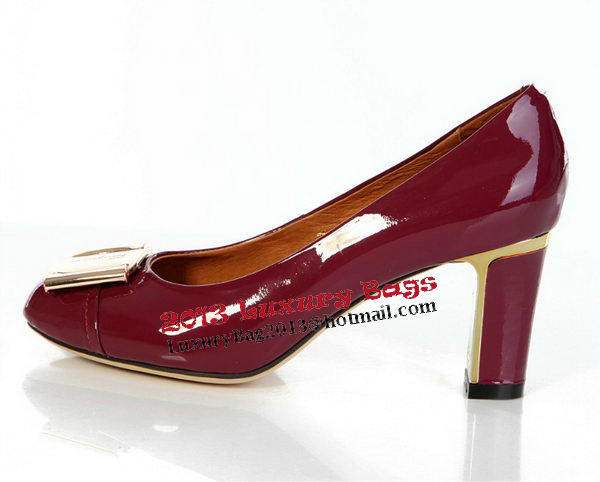 Salvatore Ferragamo Sheepskin Leather Pump FL0437 Burgundy