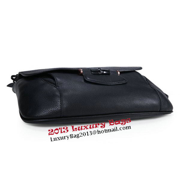 Gucci Nouveau Leather Shoulder Bag 347101 Black