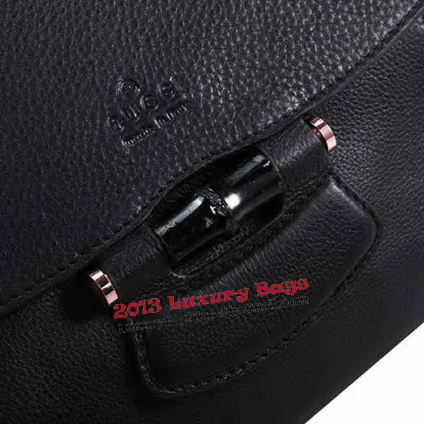 Gucci Nouveau Leather Shoulder Bag 347101 Black