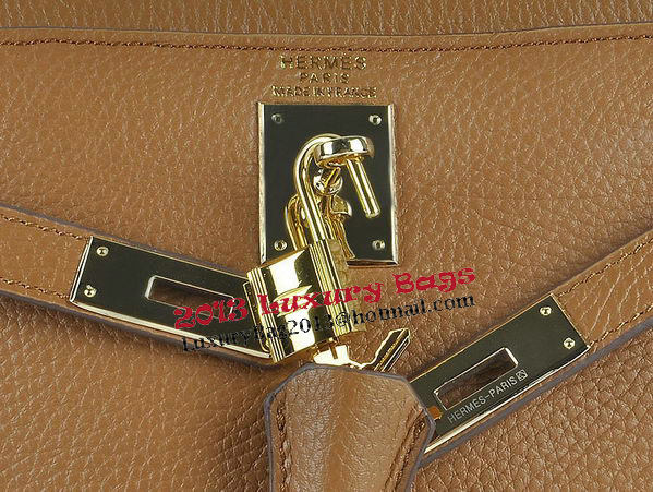 Hermes Kelly 28cm Shoulder Bags Wheat Grainy Leather Gold