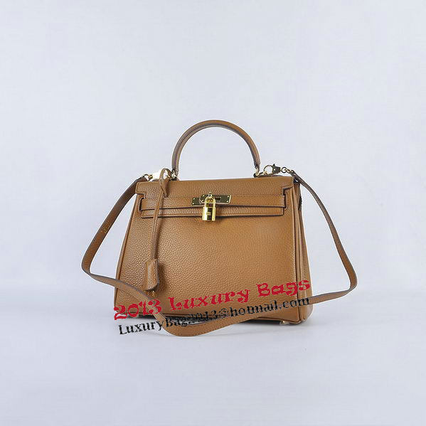 Hermes Kelly 28cm Shoulder Bags Wheat Grainy Leather Gold