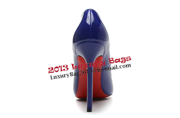 Christian Louboutin Patent Leather 120mm Pump CL1435 Blue