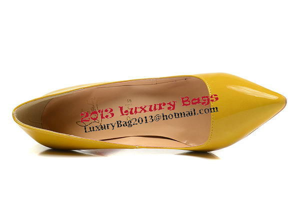 Christian Louboutin Patent Leather 120mm Pump CL1435 Yellow