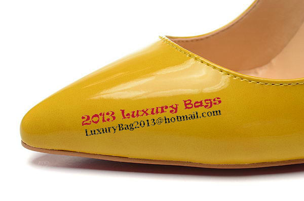 Christian Louboutin Patent Leather 120mm Pump CL1435 Yellow