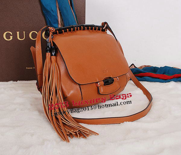 Gucci Nouveau Leather Shoulder Bag 347101 Wheat