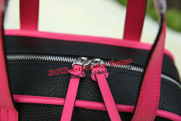 Hermes Boston Bag Grainy Leather H9898 Black