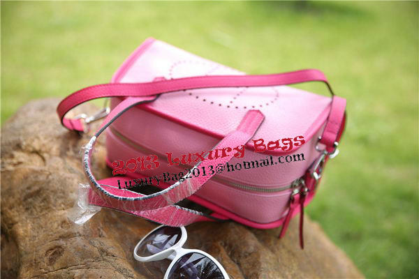 Hermes Boston Bag Grainy Leather H9898 Pink