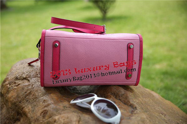 Hermes Boston Bag Grainy Leather H9898 Pink