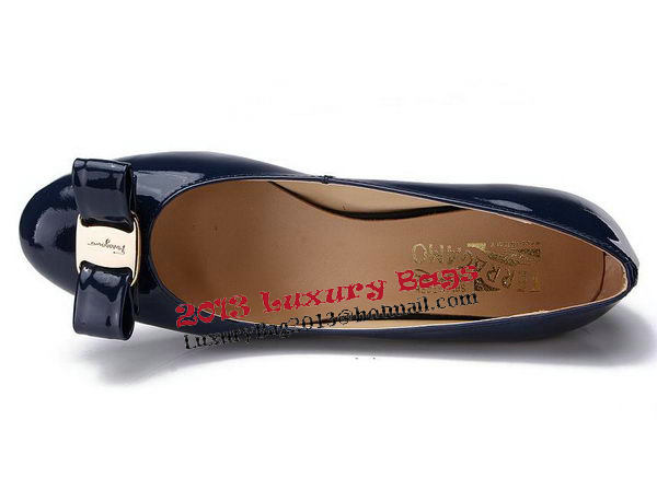 Salvatore Ferragamo Patent Leather Pump FL0442 Royal