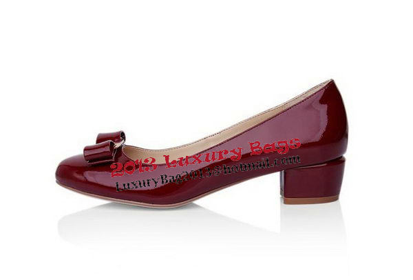 Salvatore Ferragamo Patent Leather Pump FL0442 Wine