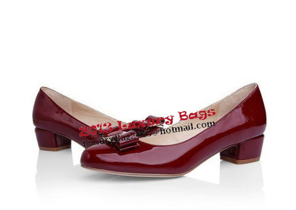 Salvatore Ferragamo Patent Leather Pump FL0442 Wine