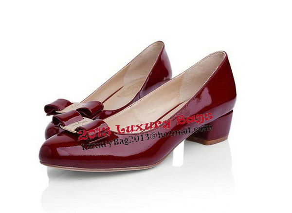 Salvatore Ferragamo Patent Leather Pump FL0442 Wine