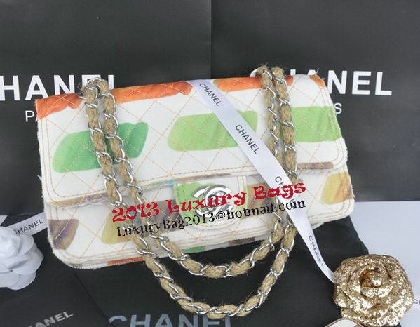 Chanel 2.55 Series Classic Flap Bag Canvas CHA90261 Green