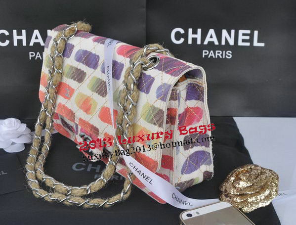 Chanel 2.55 Series Classic Flap Bag Canvas CHA90261 Purple