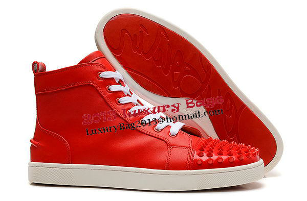 Christian Louboutin Casual Shoes Sheepskin Leather CL831 Red