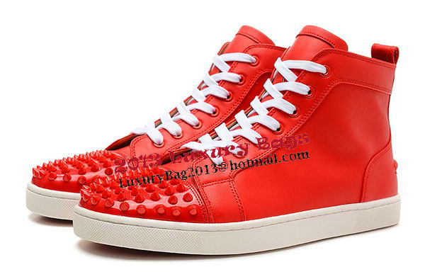 Christian Louboutin Casual Shoes Sheepskin Leather CL831 Red