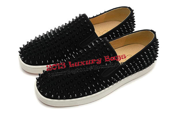 Christian Louboutin Casual Shoes Suede Leather CL830 Black