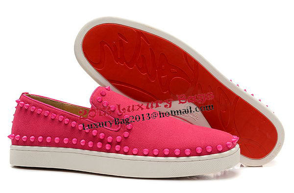 Christian Louboutin Casual Shoes Suede Leather CL832 Rose