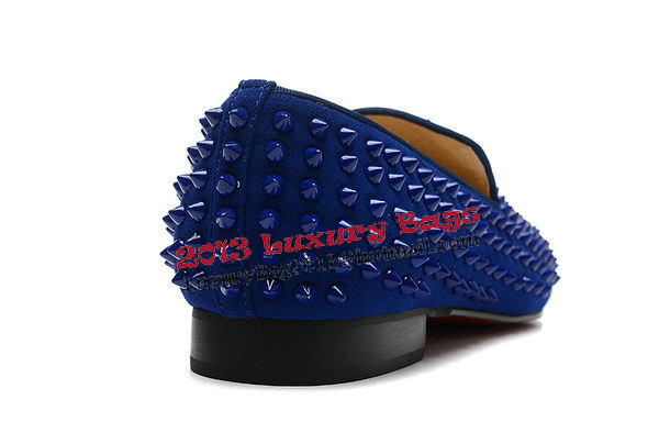 Christian Louboutin Casual Shoes Suede Leather CL833 Blue