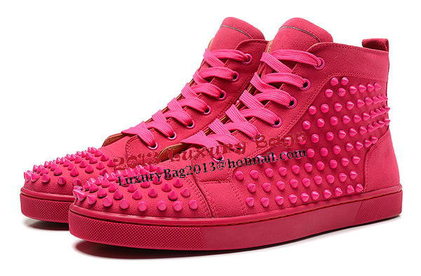 Christian Louboutin Casual Shoes Suede Leather CL836 Rose