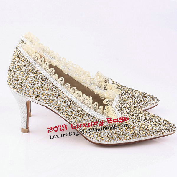 Valentino Pump Sequins Leather VT162 Grey