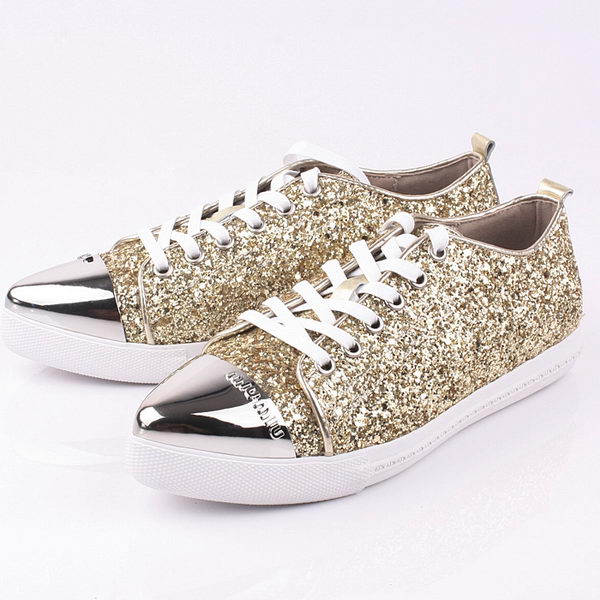 miu miu Casual Shoes Sequins Leather M310 Gold