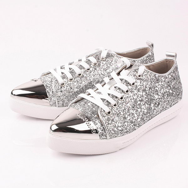 miu miu Casual Shoes Sequins Leather M310 Silver