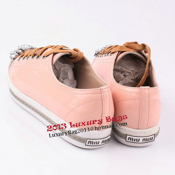 miu miu Casual Shoes Sheepskin Leather M305 Pink