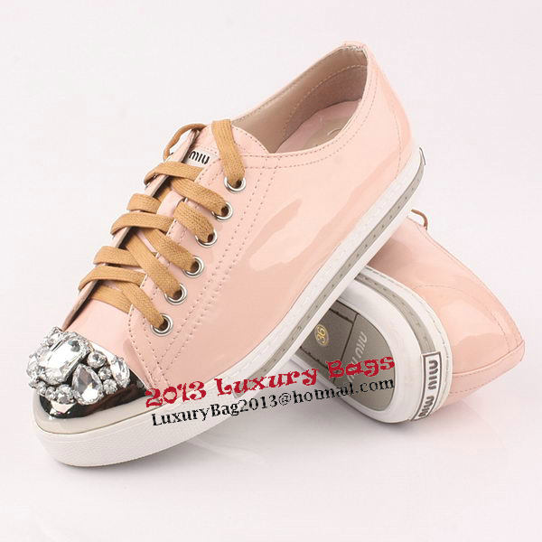 miu miu Casual Shoes Sheepskin Leather M305 Pink