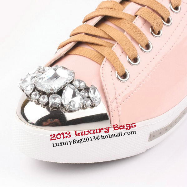 miu miu Casual Shoes Sheepskin Leather M305 Pink