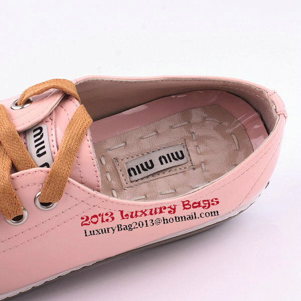 miu miu Casual Shoes Sheepskin Leather M305 Pink