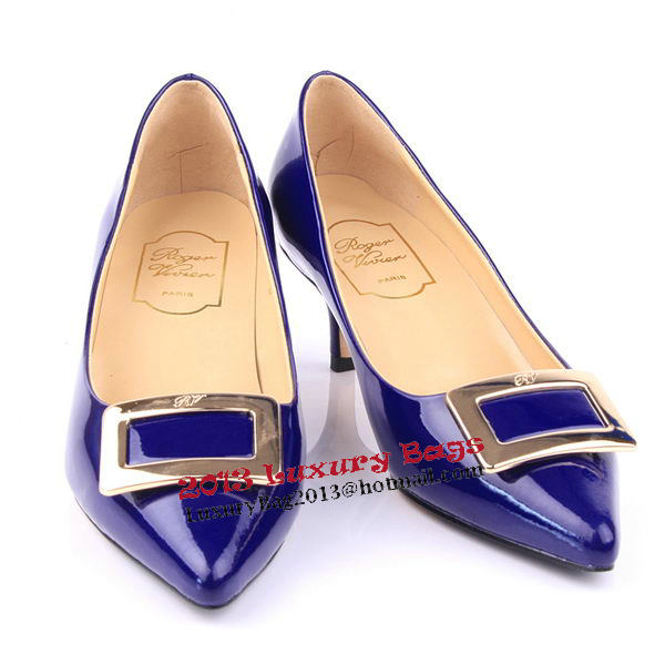 Roger Vivier Patent Leather Pump RV235 Blue