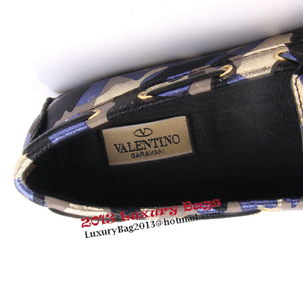 Valentino Calfskin Ballerina Flat VT163 Blue