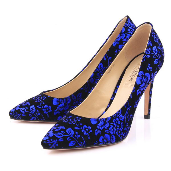 Valentino Suede Leather 11CM Pump VT167 Blue