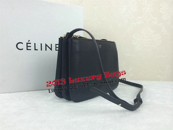 Celine Trio Original Leather Shoulder Bag C98317 Black