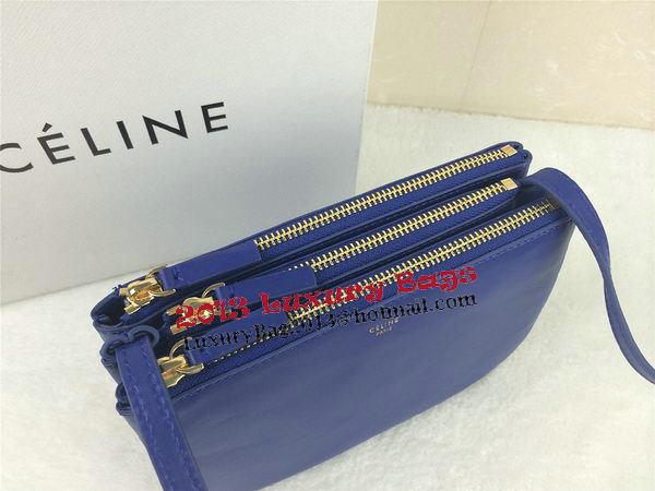 Celine Trio Original Leather Shoulder Bag C98317 Blue