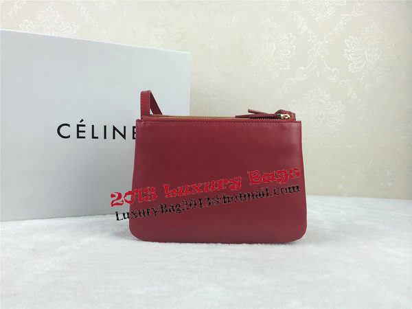 Celine Trio Original Leather Shoulder Bag C98317 Burgundy