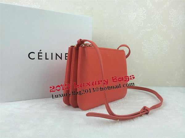 Celine Trio Original Leather Shoulder Bag C98317 Orange