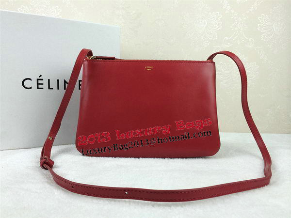 Celine Trio Original Leather Shoulder Bag C98318 Burgundy