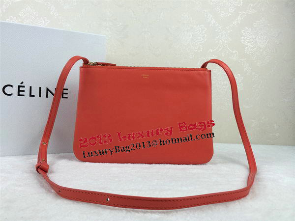 Celine Trio Original Leather Shoulder Bag C98318 Orange