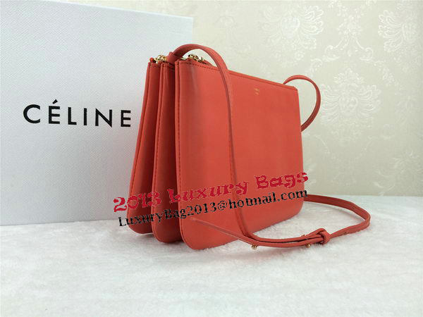 Celine Trio Original Leather Shoulder Bag C98318 Orange