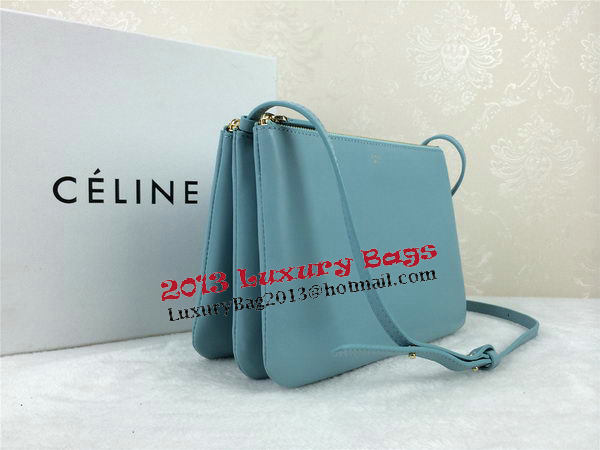 Celine Trio Original Leather Shoulder Bag C98318 SkyBlue