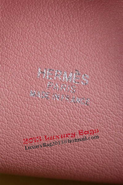 Hermes mini Boston Bag Grainy Leather H26 Pink